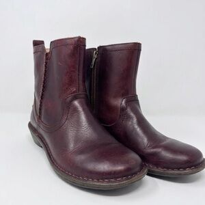 UGG  Leather Boots color burgundy Size 8